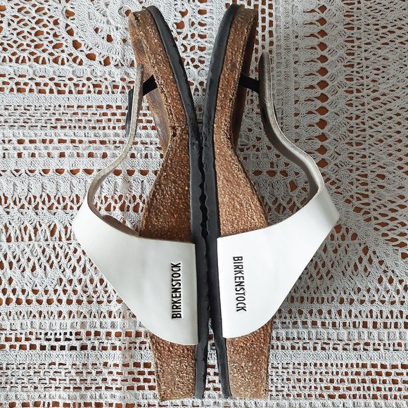 Birkenstock Sandals White Gizeh Thong Eva Slippers Slip-on Adjustable Buckle 34 - Picture 12 of 14